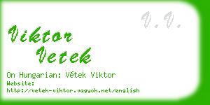 viktor vetek business card
